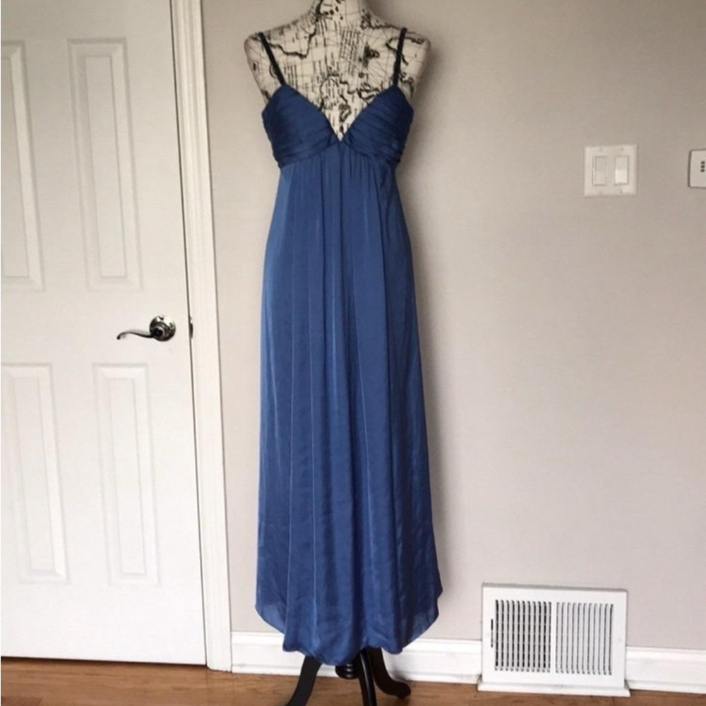 BCBG Blue beaded gown NWOT